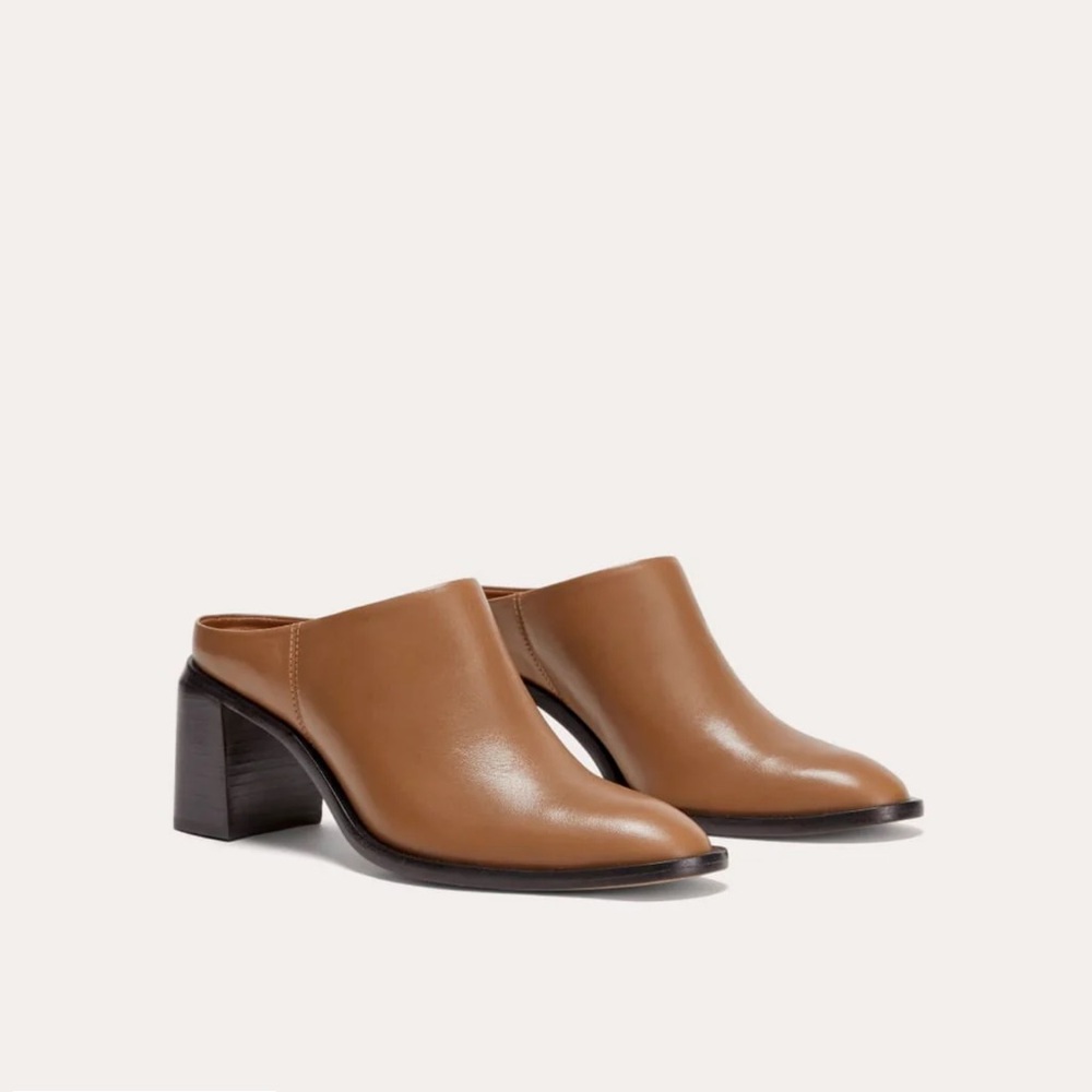 NEW Everlane Saddle‎ Brown The Outlaw Mule Slide Heel in Size 10.5